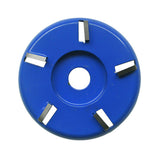 Wood Carving Cutter Disc Woodworking Shovel Plate Sculpting Tool Milling Attachment for 16mm Angle Grinder 5-Teeth Red Arc