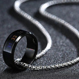 Smart Sensor Temperature Ring Modern Real-time Intelligent Temperature Test Finger Rings Thermometer Women Men Jewelry Gifts