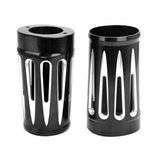 CNC Cut Black Billet Aluminum Fork Boot Slider  For  84-2013
