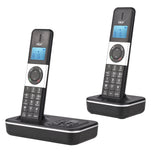 D1002 TAM-D 2-Handset Cordless Phone with Answering Machine Caller ID/Call Waiting LCD Screen Display 16 Languages for Office