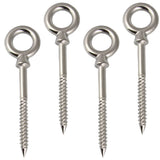 4pcs Hammock Hanging Kit Stainless Steel Heavy Duty Swing Hangers Eye Hooks