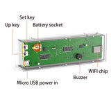 Diy electronic clock kit ESP8266 wifi 8 bit digital clock temperature date year alrm time display automatic dimming