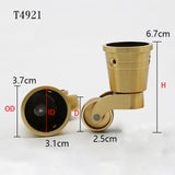 Universal Caster Wheels 360 Degree Rotation Round/ Square Cup Brass Heavy Wheel Hardware Movable for Furniture Cabinet