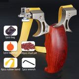 New Hunting Slingshot With Fiber Targeting Gigh-Quality Rubber Slingshot Darts Outdoor Stainless Steel Outdoor Paintball