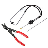 Mechanics Stethoscope Automotive Engine Diagnostic Tool &amp; Auto Car Door Trim Clip Removal Plier Removal Carbon Steel Pliers Tool