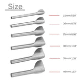 Set Of 6 DIY Leather Crafts V Punch Tape End Cutter For Home Leather Sewing, Making Tapes, Wallets (15-40Mm)
