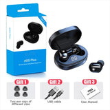 Touch-control Tws True Wireless 5.0 Bluetooth-compatible Headset Dual In-ear Type Digital Display Sports Waterproof Headphones