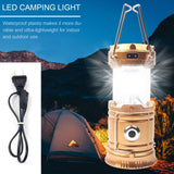 LED Portable Lantern Solar Powered Flashlights Camping Rechargeable Hand Lamp for Hiking Outdoor Lighting Emergency