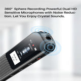 Digital Voice Recorder Noise-cancelling Ultra-long Battery Life High-definition Speakers Dual-microphone Multi-function Recorder