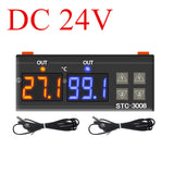 STC-3008 Dual Digital Temperature Controller Two Relay Output Thermoregulator Thermostat With Heater Cooler 12V 24V 110-220V