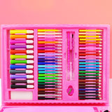 208Pcs/set Washable Watercolor Pencil Kit Kids Graffiti Painting Brush Set Art Drawing Tools With A4 Paper, Coloring Pencil
