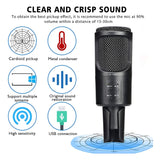 USB Microphone,Plug &Play Mic,PC Gaming Microphone,with Tripod Stand,for Streaming,Vocal Recording,YouTube, Skype,Twitch