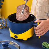 Mini Electric Cooking Machine 1-2 People Hot Pot Single/Double Layer Mini Non-stick Pan Multifunction Electric Rice Cooker EU