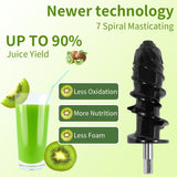 LUFVEBUT Masticating Juicer, Slow Juicer Extractor  Anti-drip Mouth, Quiet Motor, Ideal for Nutrient Fruit and Vegetable Juice