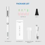 Ear Camera and Wax Remover 3.9mm Lens Wi-Fi Smart Visual Ear Otoscope with 3-axis Gyroscope Rechargeable Ear Cleaner