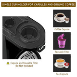 Coffee Machine Portable K-Cup Coffee Maker Capsule Espresso Cafetera Pod Brewer for Single Cup Capsule with 360ml Reservoir