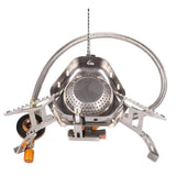 Windproof Camping Stove Ultralight Foldable Backpack Stove Burner with Wind Shield for Outdoor Camping, Hiking, Fishing