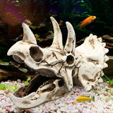 Resin Dinosaur Skull Artificial Ornament Fish Tank Aquarium Decorations Cave Landscape Pet Reptile House Aquarium Home Decor