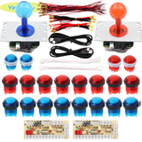 2 players joysticks kit with LED Arcade joystick 5V led buttons USB code control board for game console