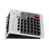 Muslady MIX-400 6-Channel Audio Mixer Mixing Console 3-Band EQ with Reverb Delay Effects +48V Phantom Power Wireless Connect