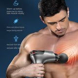 Massage Gun High Frequency With 7Clolors Breathing Light Muscle Relax Body Relaxation Electric Massager Professional Fascia Gun
