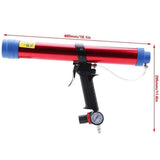 Air Press Tool Pneumatic Glass Glue High Quality Red Color 600ml Size Aluminum Alloy Material Caulking Guns Set