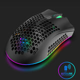 Q13 Wireless Charging Mouse Lightweight Hollow Hole USB ChargingColorful 2.4GHz RGB Luminous Game Office Mouse