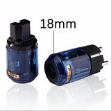Hifi P-037E EU Power Plug Rhodium Plated IEC Connector for DIY Audio Power Cable