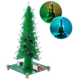 DIY Electronic Kit 7 Colors 3D Christmas Tree LED Flash Kit Three-Dimensional Colorful RGB LED Circuit Fun Suite Christmas Gift