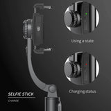 New FANGTUOSI Handheld Gimbal Stabilizer with Bluetooth Shutter Tripod for Smartphone Action Camera Video Record Vlog Live