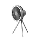 Outdoor Tripod Fan USB Rechargeable Camping Desk Fan Portable Ceiling Fan with 3 Speeds Adjustable for Home Office Camping