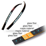 63 Inch Recurve Bow 18-34 Lbs Hunting Bow Outdoor Sport Recurve Bow Archery Hunting Shooting Section Divided Left or Right Hands