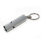 Outdoor Safety Emergency Whistle Outdoor Camping Double Tube High Frequency Survival Whistle Self-defense Tools Self-help 2021