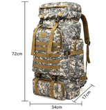 80L Outdoor Tactical Bag Military Rucksacks Oxford Fabric Waterproof Tactical Trekking Backpack Camping Hiking Hunting Bags