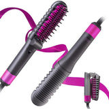 Multifunctional Foldable Hair Straightening Comb Brush Portable Mini Electric Ceramic Anion Hair Comb Curler Straightener