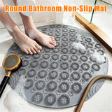 Round Bathroom Non-Slip Mat Shower Mat PVC Washable Shower Massage Foot Pad for Kids Adults Elderly Bathroom A7