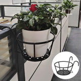 4pcs Hanging Basket Home Decor Iron Art Plant Stand Corner Balcony Indoor Outdoor Desktop Strong Bearing Modern Patio Garden