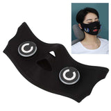 Electric V Face Massage Belt Black USB Charge EMS 2 Modes 10 Gears Electric Double Chin Reducer Facial Massage Device