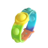 Portable Press Decompression Toys Fidget Simple Dimple Bracelet Toy Stress Relief Hand Pops Figet It Toy Soft Silicone Wristband