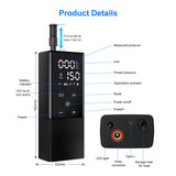 Car Air Pump 150PSI Rechargeable Air Compressor Touchscreen Electric Tire Inflator with Pressure Detection Auto-Off Function