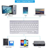 Ultra Slim Apple Style Bluetooth Keyboard Low Noise Wireless Keyboard Compact Keyboard for IOS Windows Android