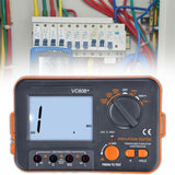 VC60B+ Digital Insulation Resistance Tester DCV ACV Meter Megohmmeter Megohm with Test Lead &amp; Backlit Display Data Hold
