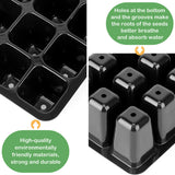 Plant Starter Tray Kit Indoor Gardening Supplies Nursery 12 Grid Flowers Vegetables Herb With Lid Adjustable Dome Base Yard Mini