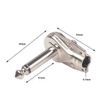 10Pcs 90Degree Right Angle 6.35 mm Mono 2 Pole Jack Plug 6.35mm Guitar Phono Pancake 1/4 Inch Connector