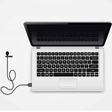 Portable USB Mini Microphone 1.5m Lapel Lavalier Mic Clip-on External Buttonhole Microphones for Laptop computer Recording Chat