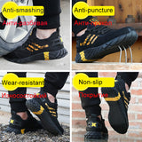 Breathable Men's Work Safety Shoes Boots Steel Toe Cap Casual Men's Boots