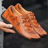 Men Hand Stitching Soft Comfort Shoes 605