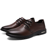 Mcikcara men's lace-up shoes genuine leather A7099