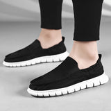 Mens Slip on Loafers Canvas Boat Shoes Casual Walking Outdoor Driving Deck Shoes