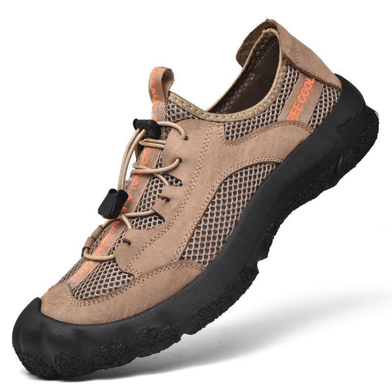 Mickcara men's lace-up outdoor sneakers mesh A2005